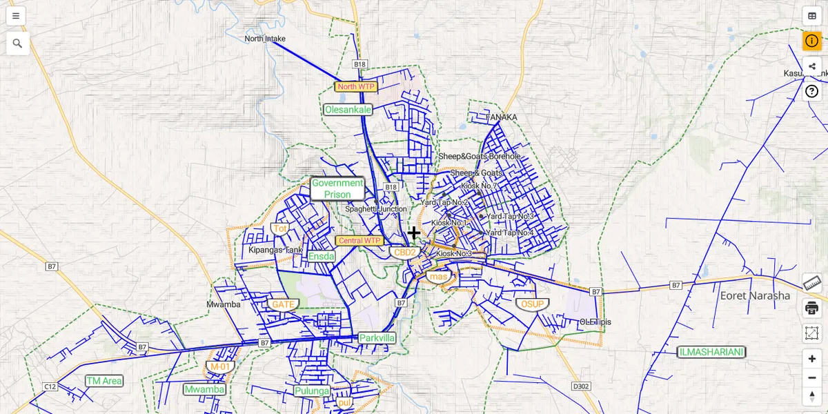 Narok Water WebGIS